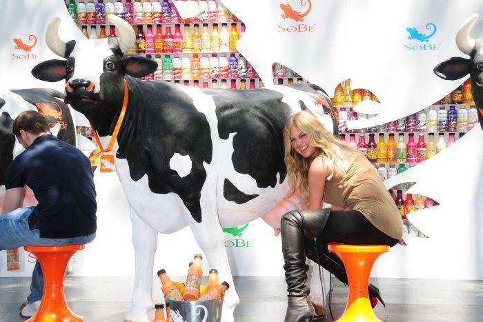 Кейт Аптон доит корову (8 фото)