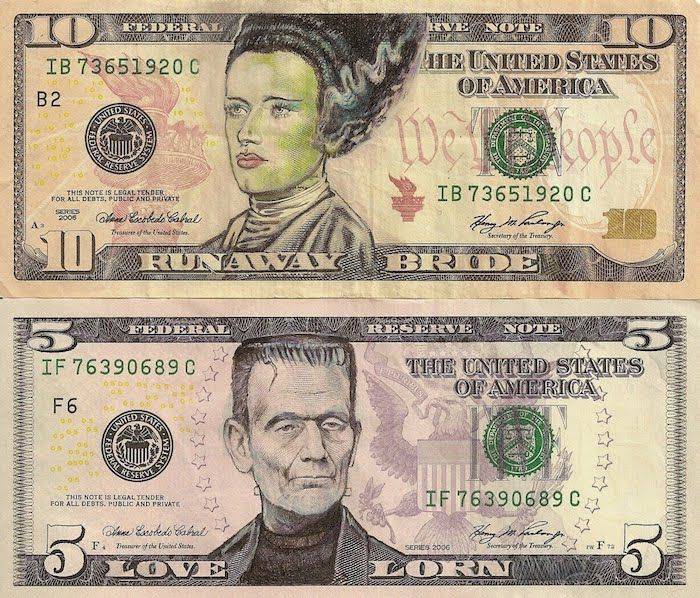 Прикольные рисунки на долларах