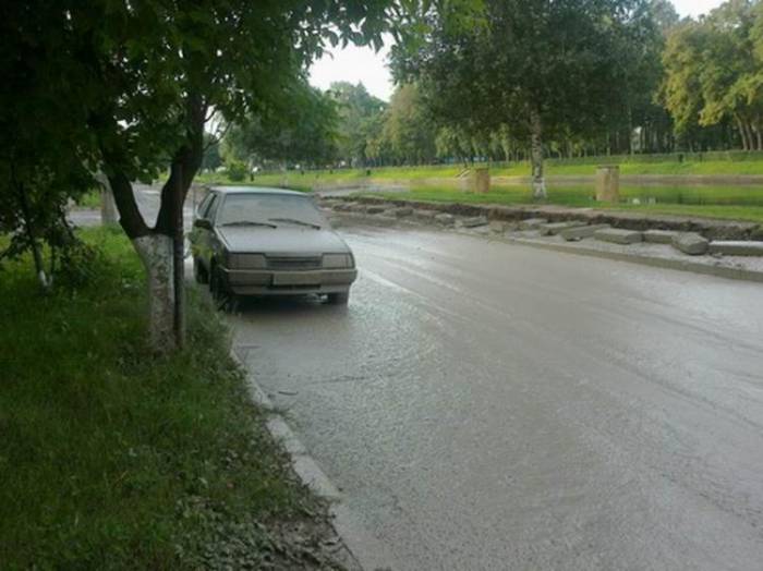 Отлично проведённый ремонт дороги в Санкт-Петербурге