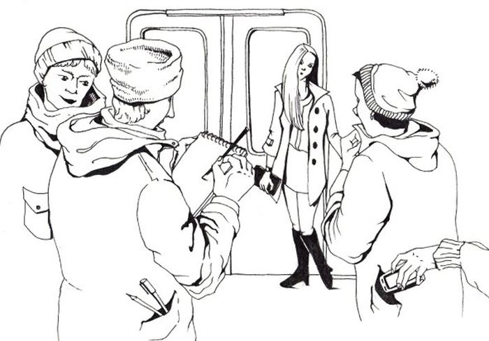 Интересная история о торговле в поездах метро (2 фото + текст)