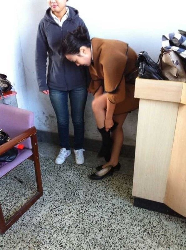 Китайские девушки на кастинге стюардесс