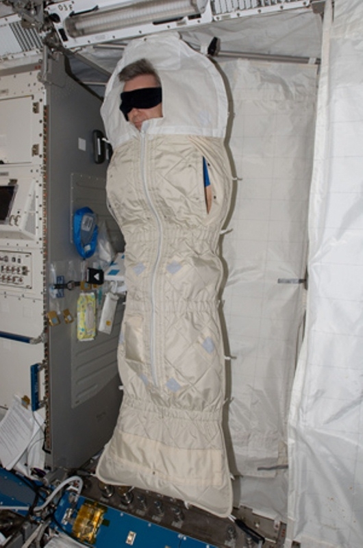 Как спят астронавты на борту МКС