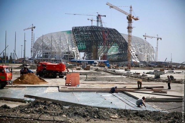 Строительство Олимпийского стадиона в Сочи