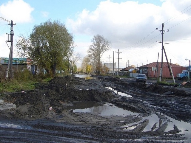 Улица Кутузова в городе Барнауле "до и после" реконструкции