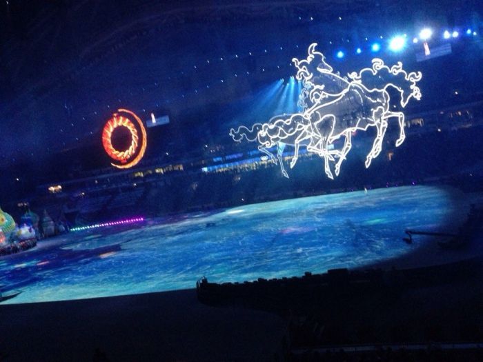 Генеральная репетиция открытия олимпийских игр в Сочи