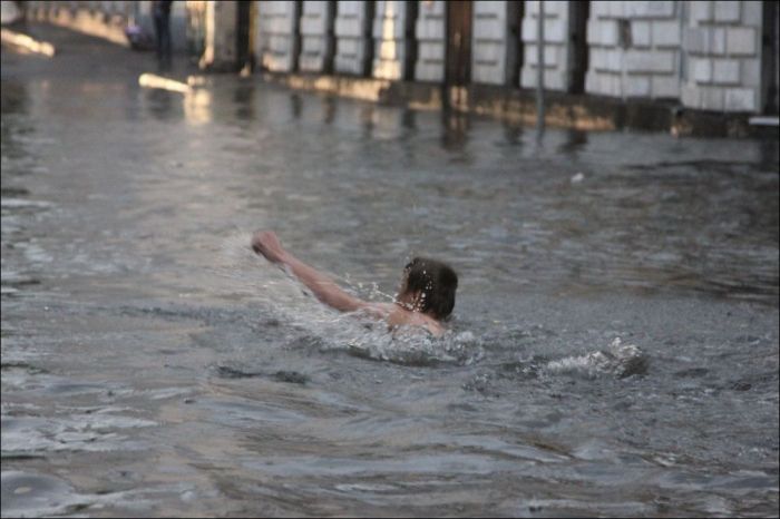 Локальное наводнение в Москве
