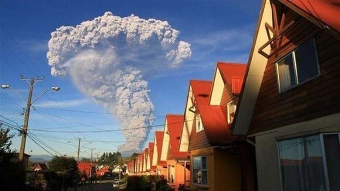 Проснувшийся вулкан Калбуко в Чили