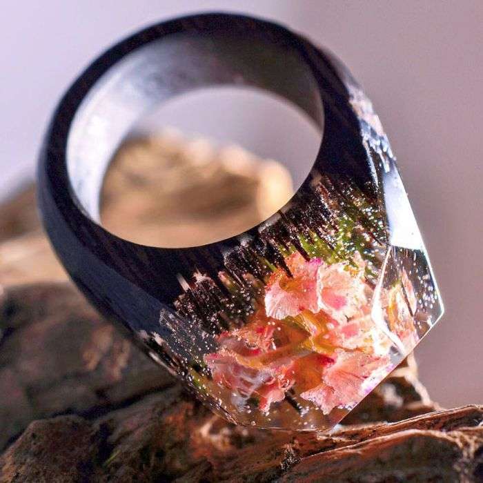 Удивительные кольца из дерева