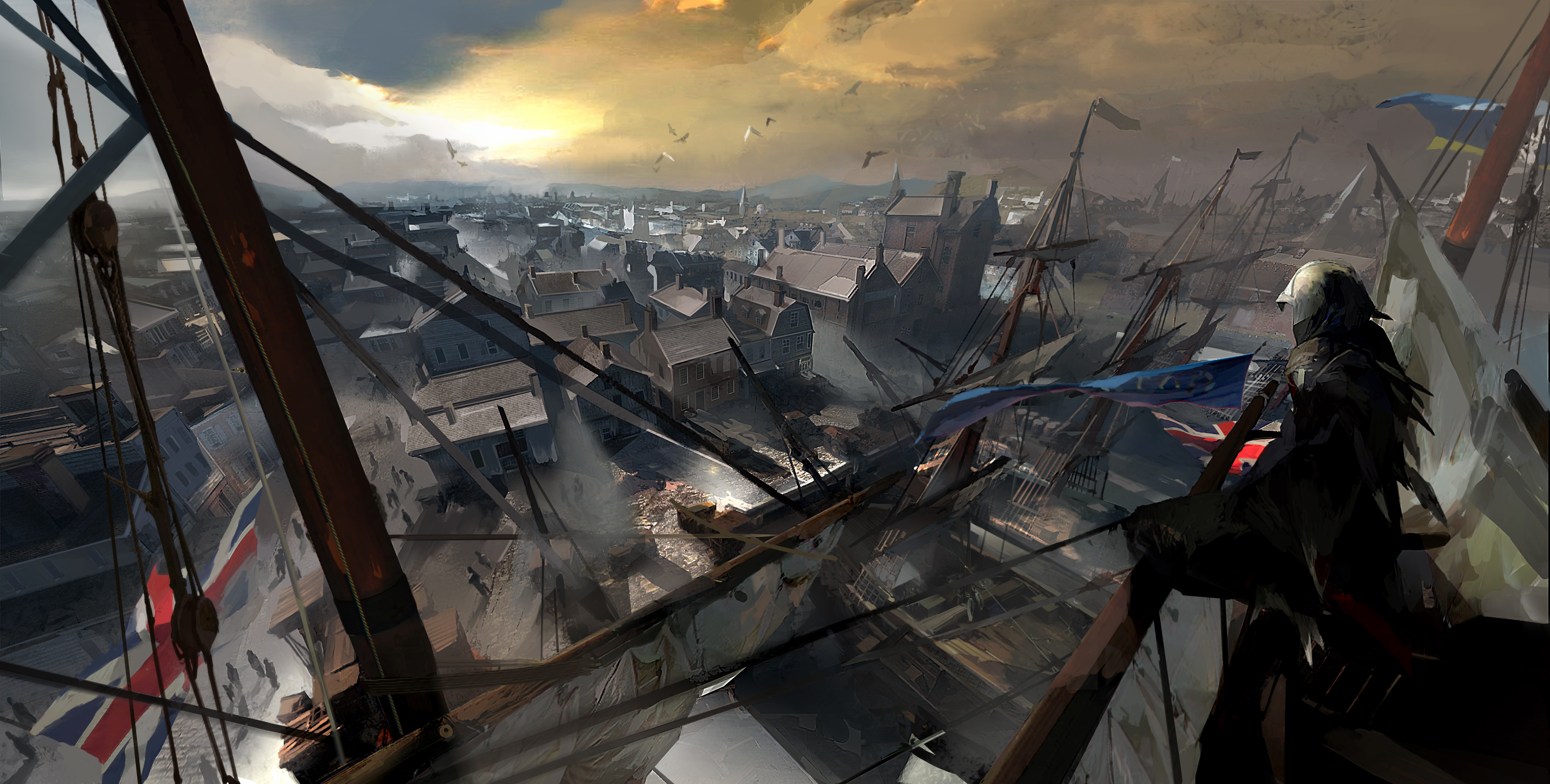 Ассасин крид арт. Ассасин 3. Assassin's Creed 3 концепт арт. Assassins Creed 3 город. Ассасин Крид Art.