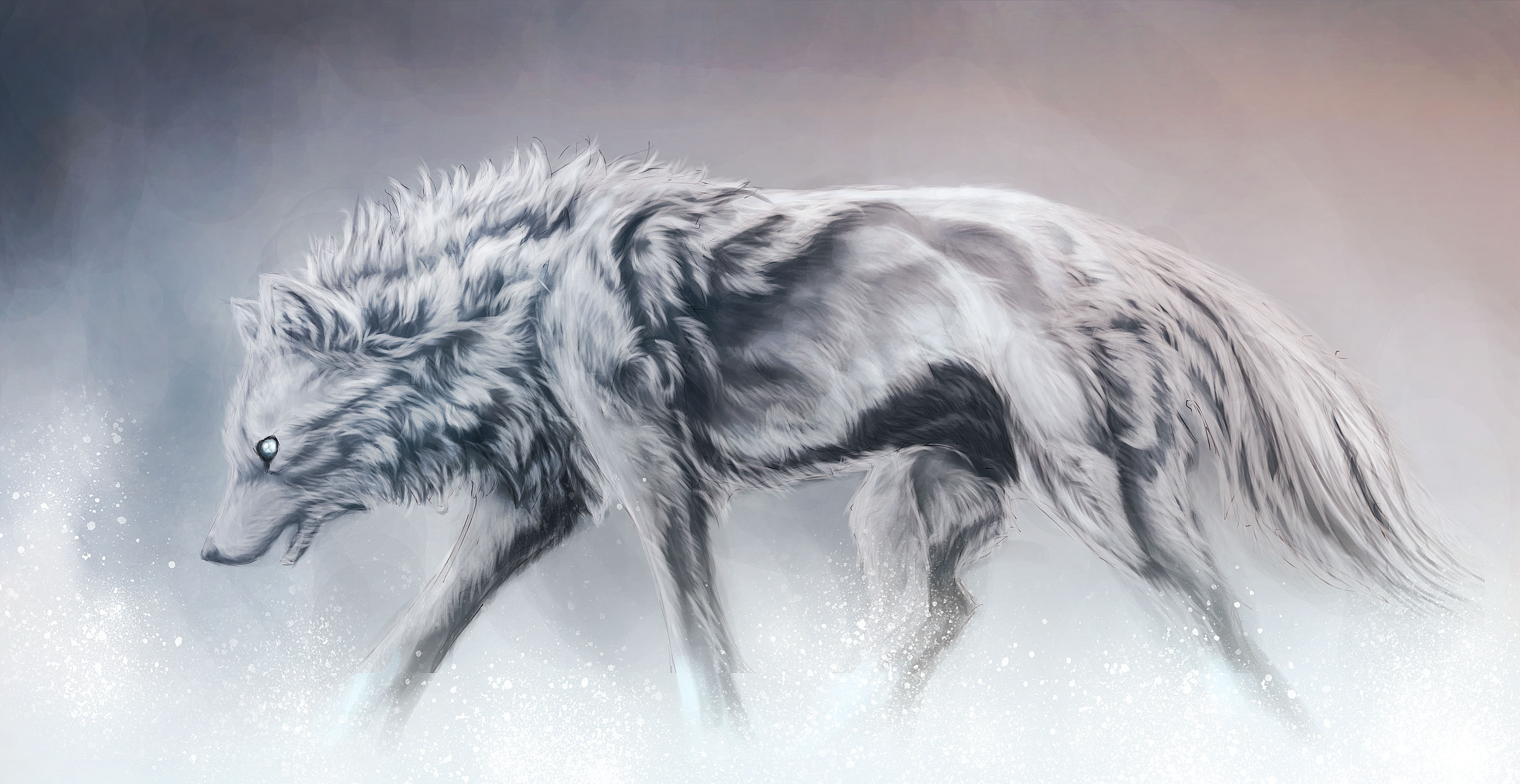 Белый волк призрак