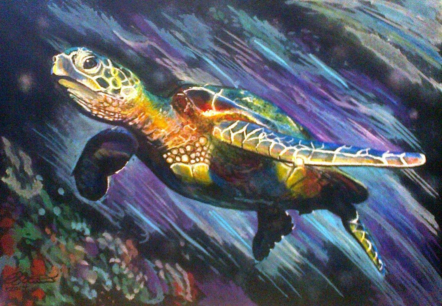 Психоделический рисунок черепахи