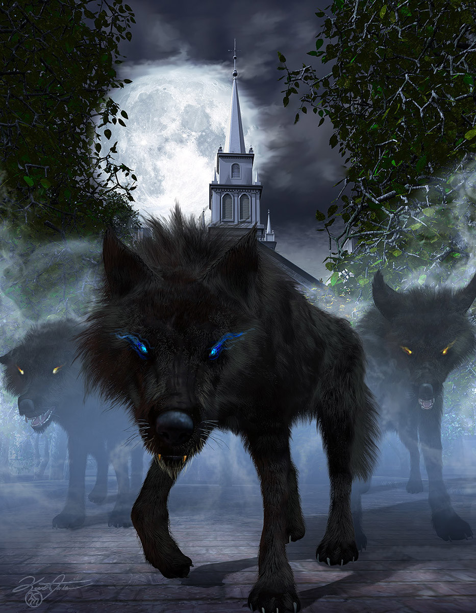 Черный волк фэнтези