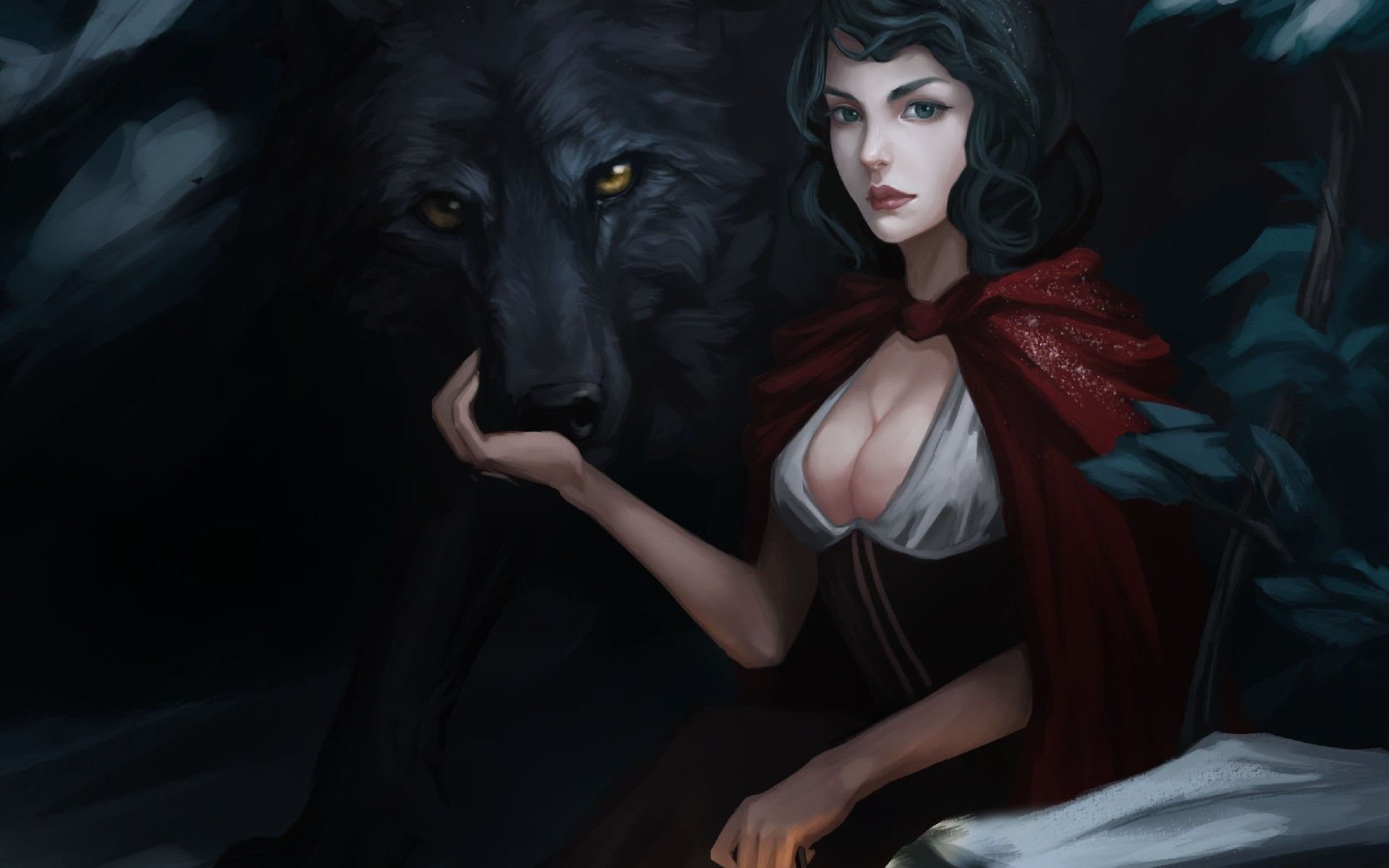 Красная шапочка и волк арт
