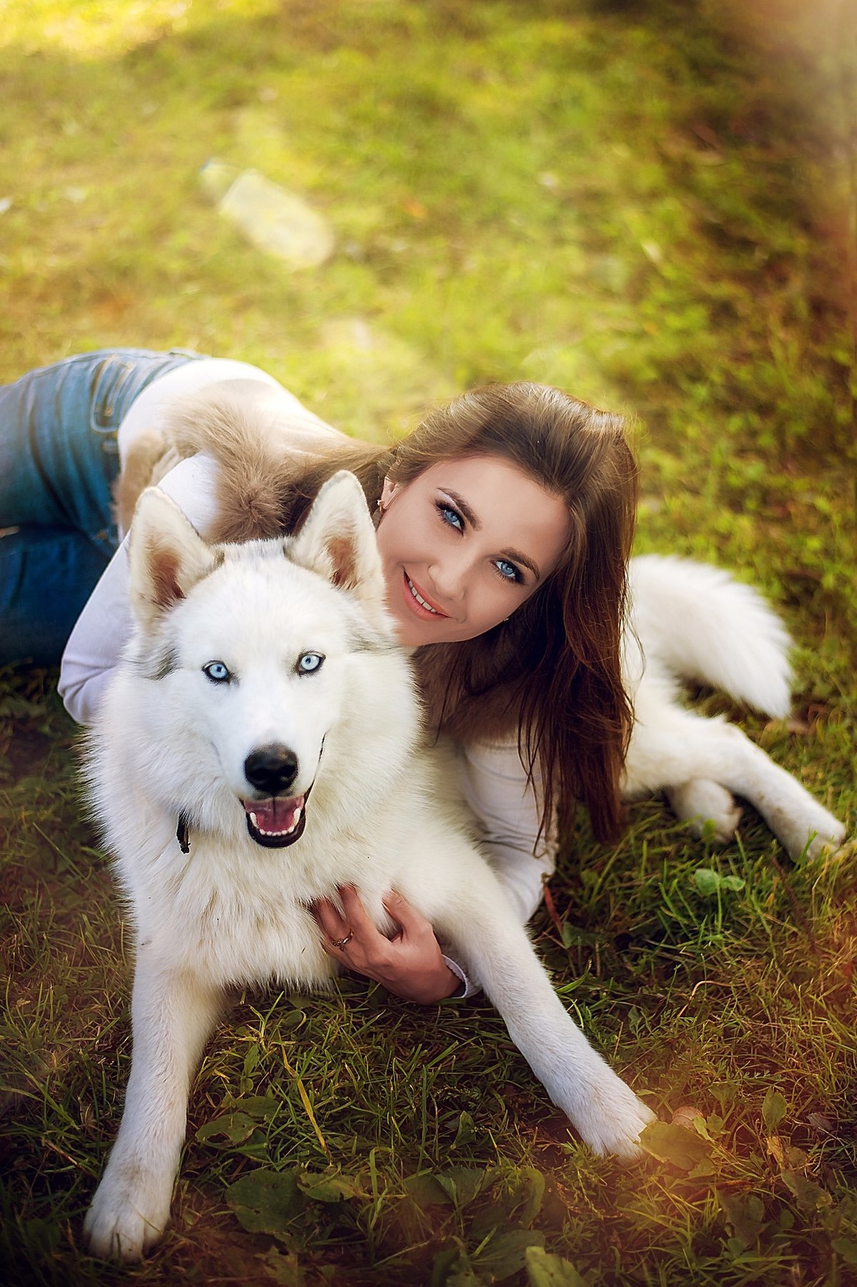 Фото девушки и собаки