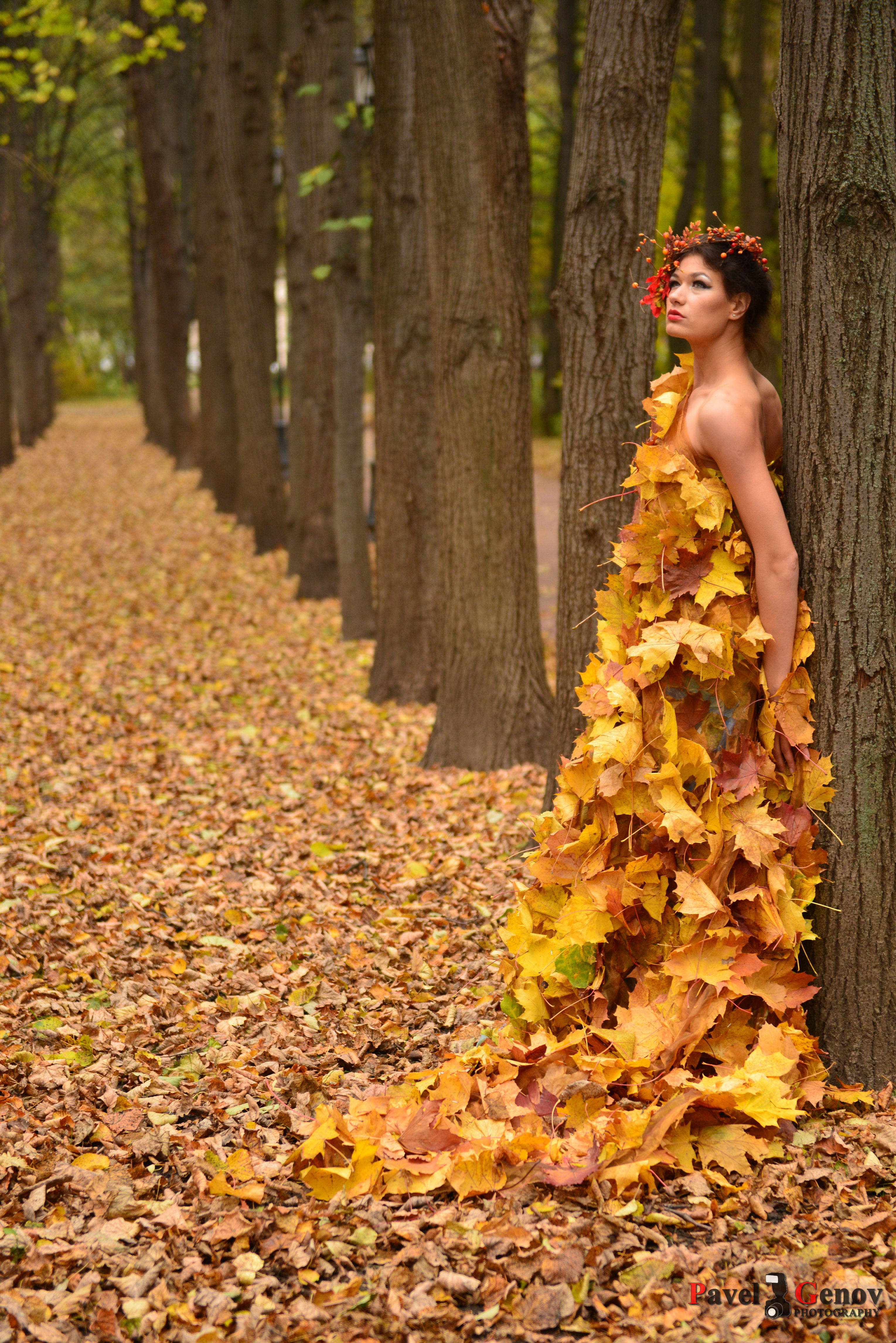 прекрасными становятся платье из осенних листьев фото своими руками осы демонстрируют возможность