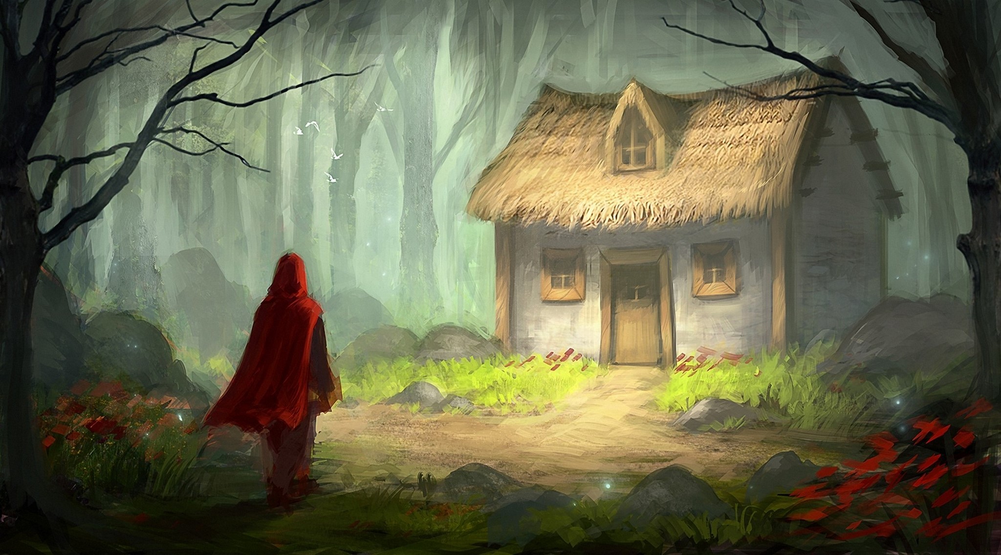 Заколдованная деревня. Литтл Хэнглтон. Fairy Tale красная шапочка. Сказочный домик в лесу. Домик в лесу арт.
