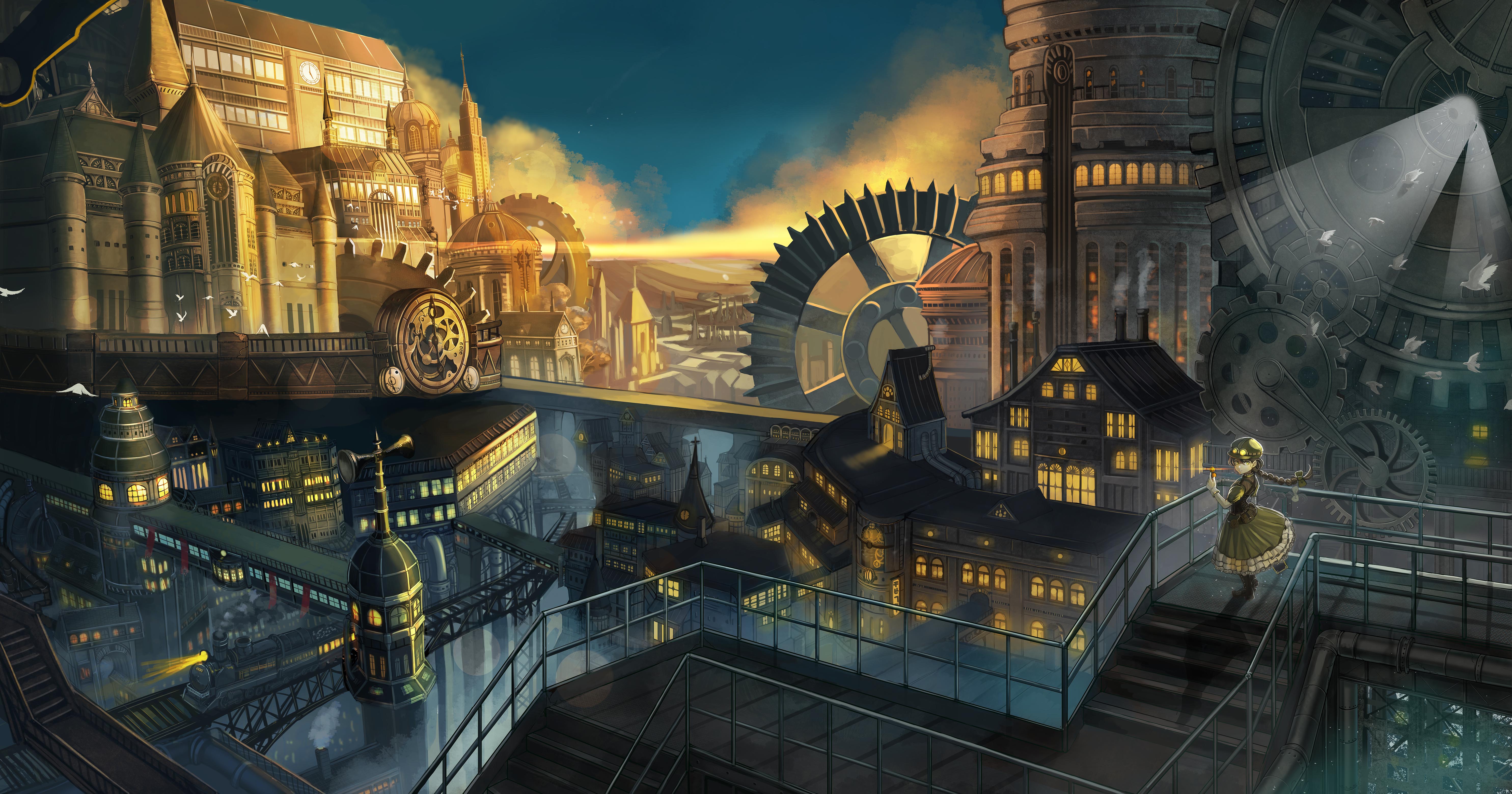 Steampunk Art город