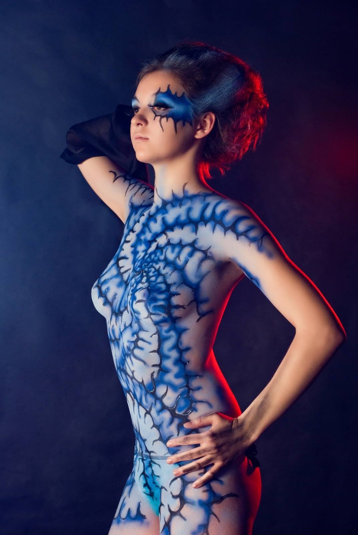 Woman full body paint