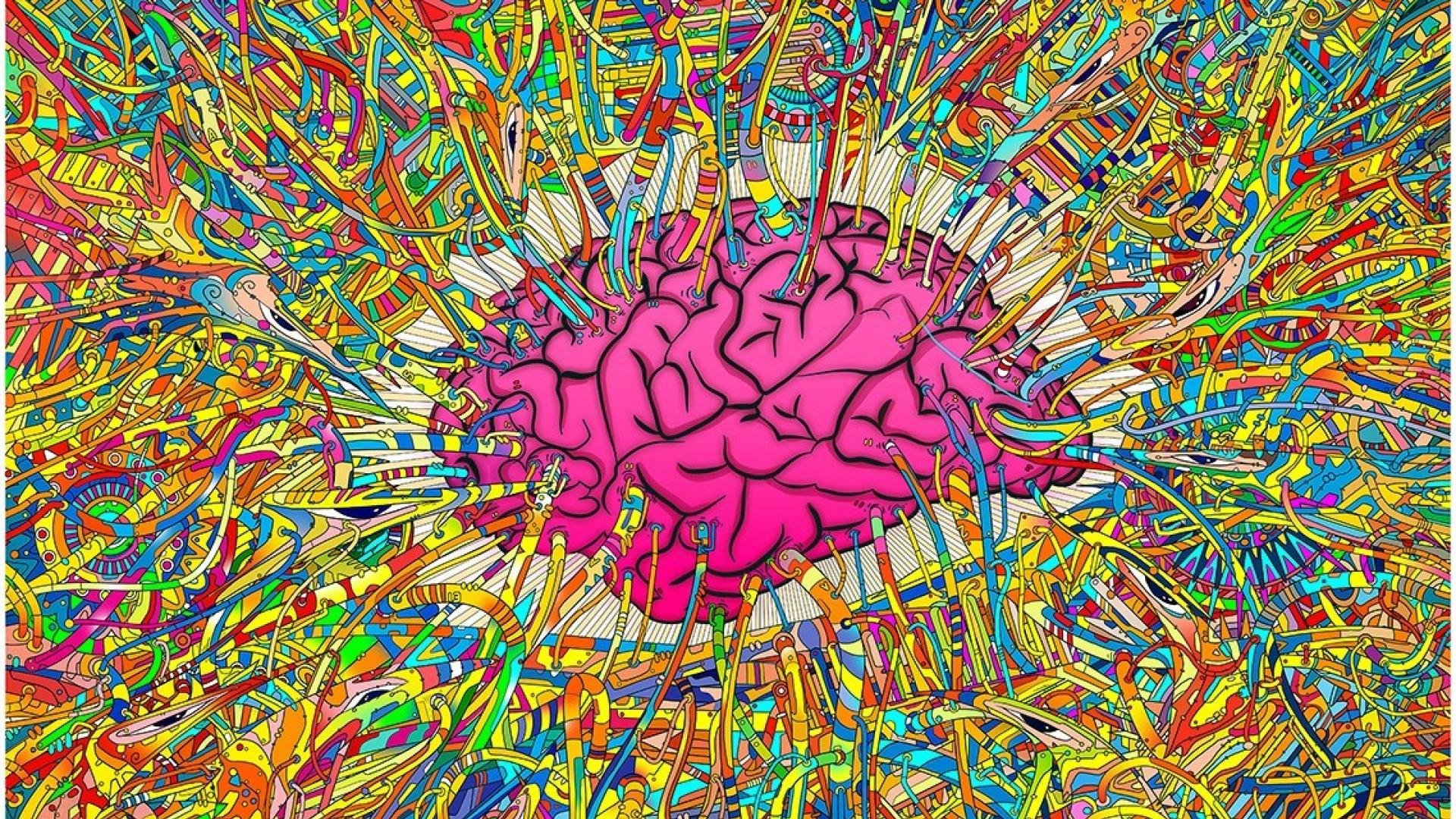 Color brain. Хаос в голове. Красочный мозг. Удивительный мозг. Мозг арт.