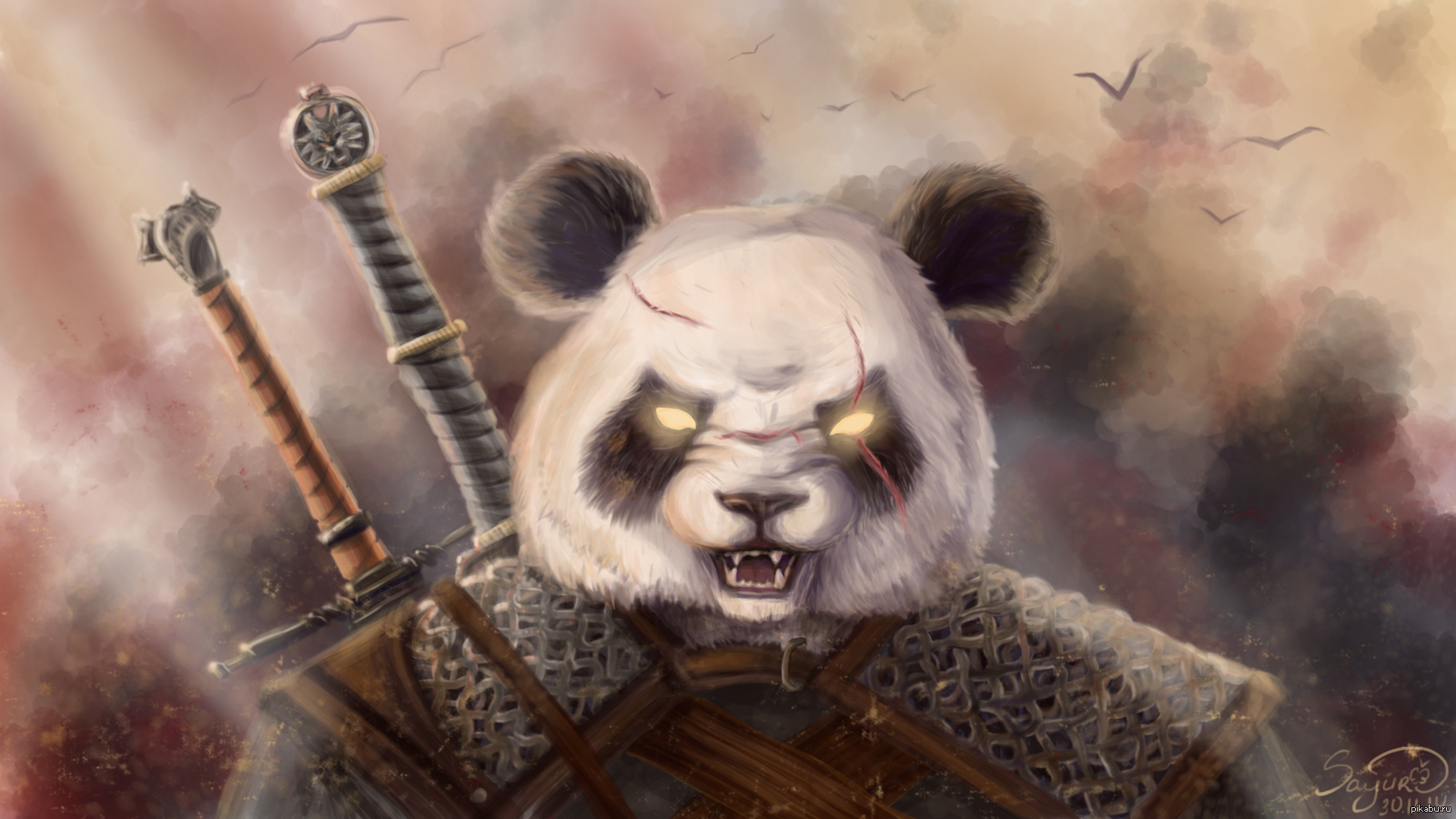 Панда с мечом