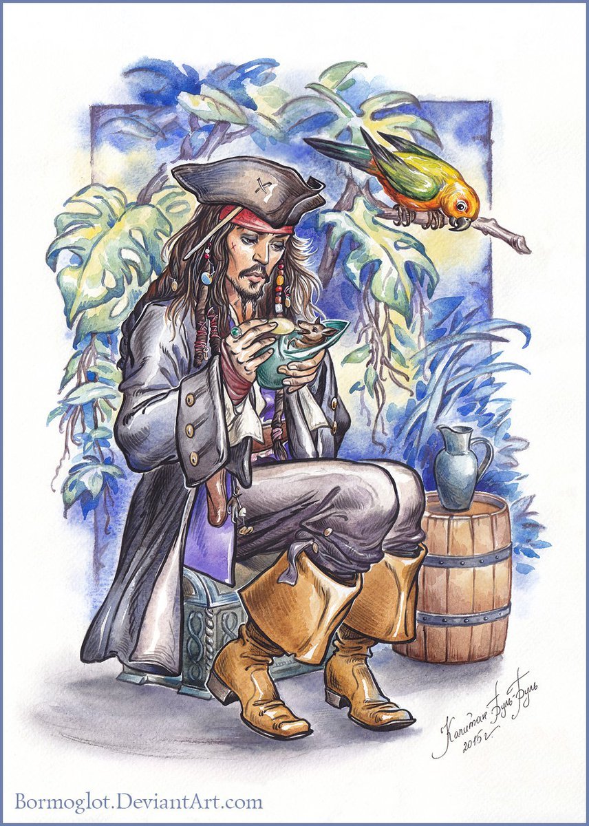 Капитан Буль Буль пираты Карибского моря Джек