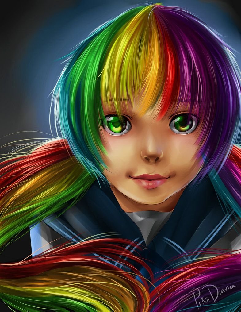 Цветная девочка. Девушка с радужными волосами. Радужные волосы. Радужная девушка. Радужные волосы для детей.