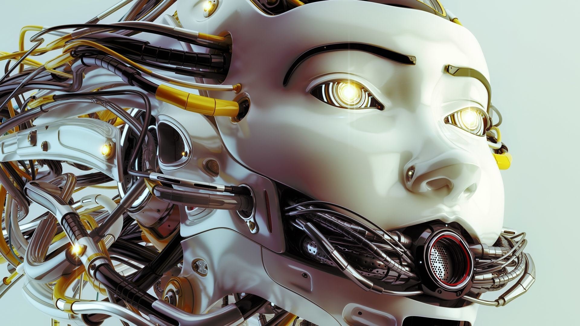 Cyberpunk robot 3d model фото 28