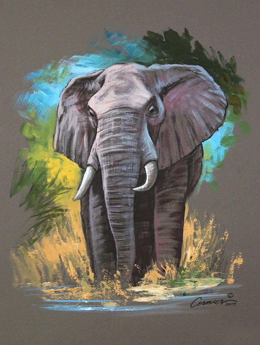 Слоны рисунки