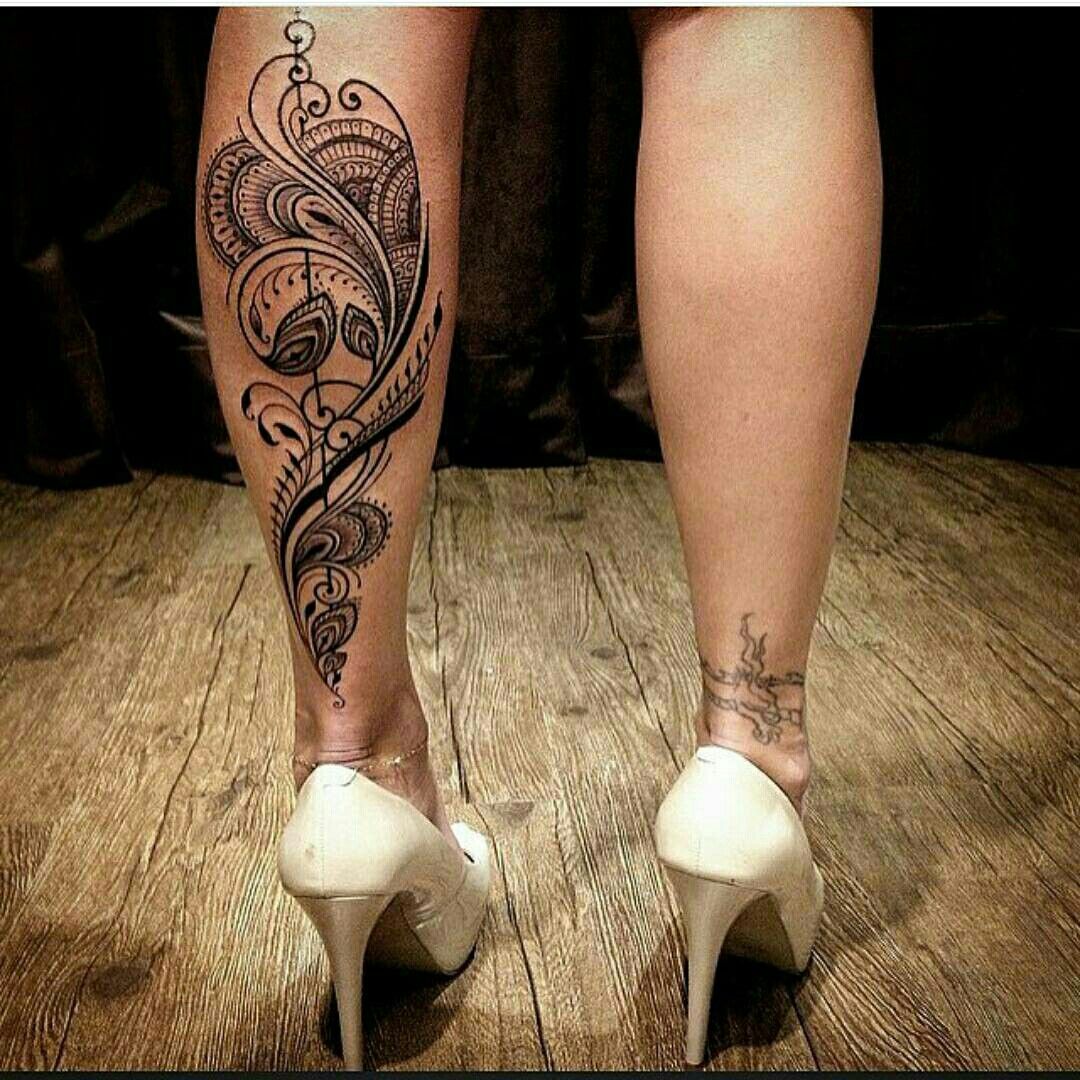 Татуировки на ноге у девушек фото