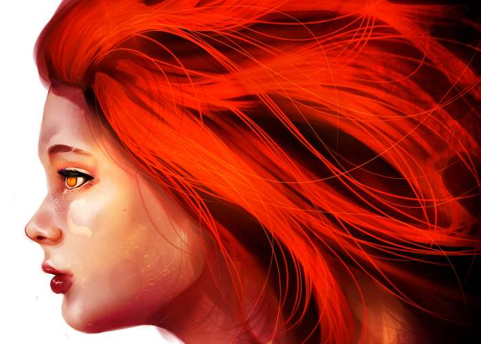Девушка с красными волосами (46 фото)