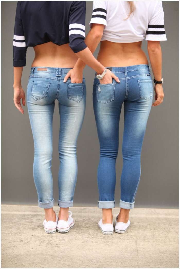 Фото красивых девушек в джинсах в обтяжку