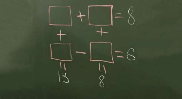 Попробуйте решить задачку для третьеклассников которая ломает мозг взрослым